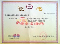 中國著名品牌證書（2013）
