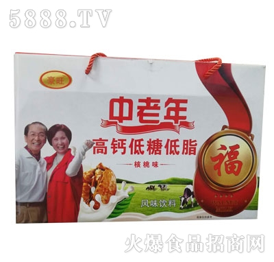 豪旺中老年高鈣低糖低脂核桃味風(fēng)味飲料
