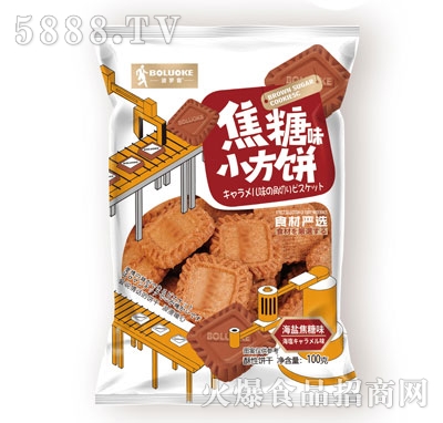 波羅客焦糖味小方餅100g