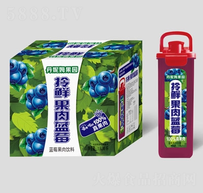 丹妮姆果園拎鮮果肉藍(lán)莓果肉飲料