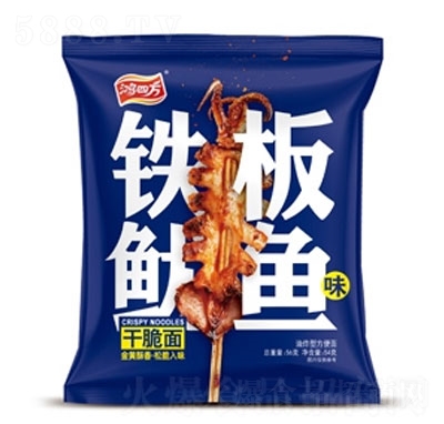 鴻四方鐵板魷魚干脆面56克