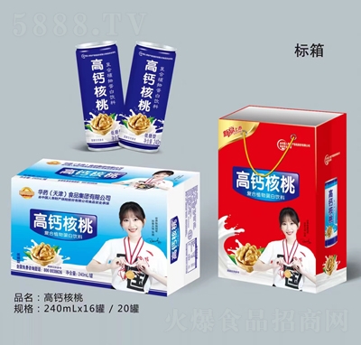華藥高鈣核桃復(fù)合植物蛋白飲料240mlX16罐招商代理