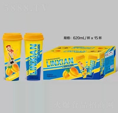 龐迪杯裝飲品果肉黃桃果汁飲料620ml×15杯
