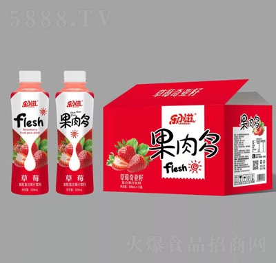 樂小滋果肉多草莓奇亞籽復(fù)合果汁飲料500mlX15