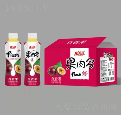 樂小滋果肉多百香果果粒復(fù)合果汁飲料500mlX15