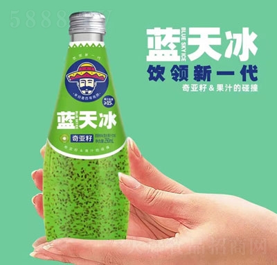 藍(lán)天冰奇亞籽獼猴桃味復(fù)合果汁飲料290ml