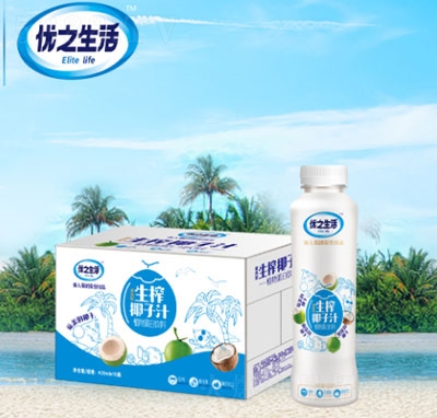 優(yōu)之生活冷灌生榨果肉椰子汁420ml15瓶