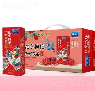 強(qiáng)人紅棗枸杞牛奶飲品250ml116盒