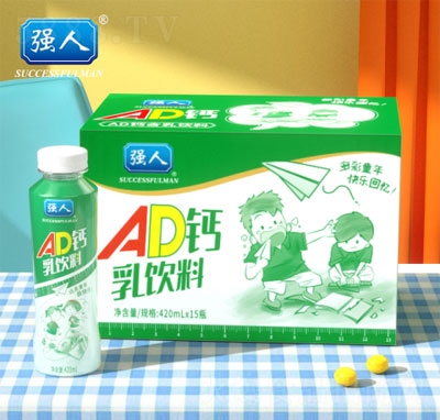 強(qiáng)人AD鈣奶乳飲料420ml15瓶