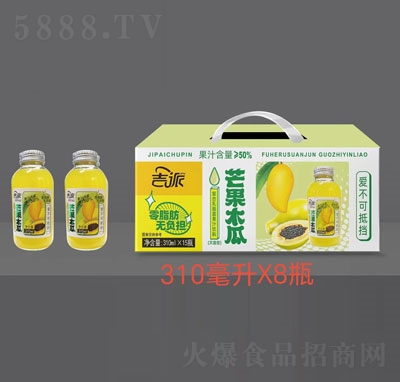 吉派芒果木瓜復合乳酸菌果汁飲料310mlX8