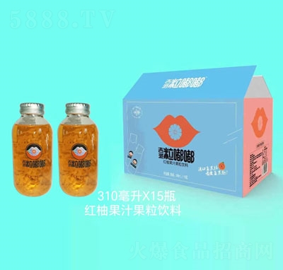 吉派粒嘟嘟紅柚果汁果粒飲料310mlX15