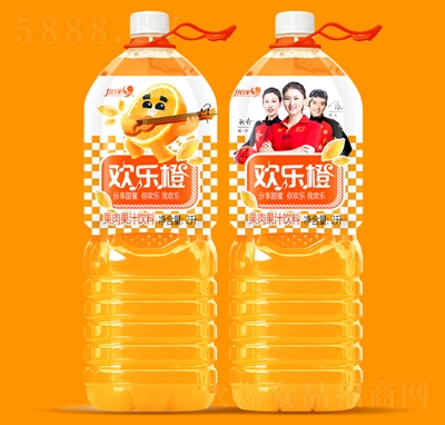 優(yōu)洋歡樂橙果肉果汁飲料2L