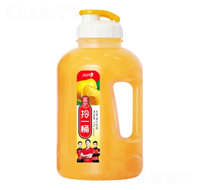 優(yōu)洋拎一桶芒果果汁飲料1.5L