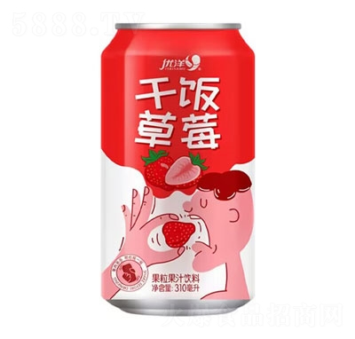 優(yōu)洋干飯草莓果粒果汁飲料310ml