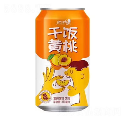 優(yōu)洋干飯黃桃果粒果汁飲料310ml