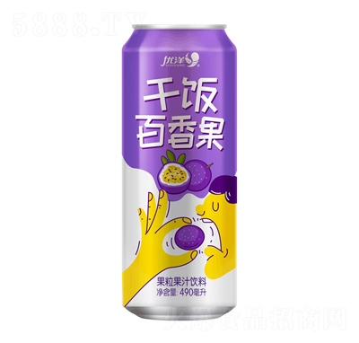 優(yōu)洋干飯百香果果粒果汁飲料490ml
