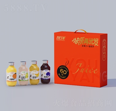 優(yōu)洋多口味復(fù)合果汁飲料禮盒裝