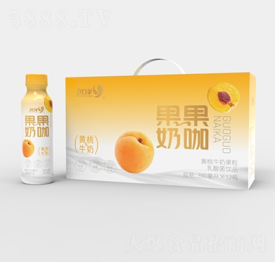 優(yōu)洋黃桃牛奶果粒乳酸菌飲品390ml