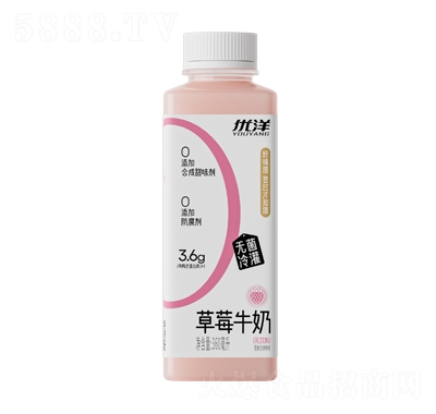 優(yōu)洋草莓牛奶乳飲料360ml