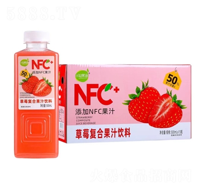 小輕果語(yǔ)草莓復(fù)合果汁飲料500mlX15瓶