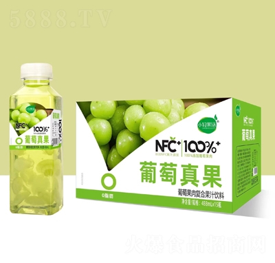 小輕果語(yǔ)葡萄果肉復(fù)合果汁飲料488mlX15瓶