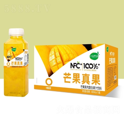 小輕果語(yǔ)芒果果肉復(fù)合果汁飲料488mlX15瓶