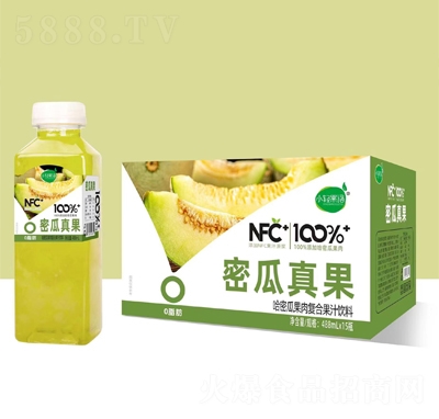 小輕果語(yǔ)哈密瓜果肉復(fù)合果汁飲料488mlX15瓶