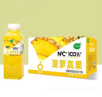 小輕果語(yǔ)菠蘿果肉復(fù)合果汁飲料488mlX15瓶