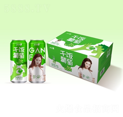 優(yōu)洋干飯葡萄果粒果汁飲料490毫升X15罐