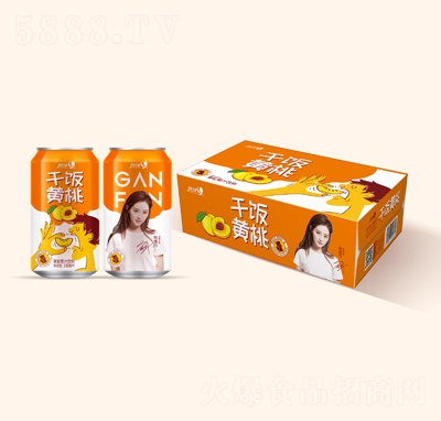 優(yōu)洋干飯黃桃果粒果汁飲料310毫升箱裝