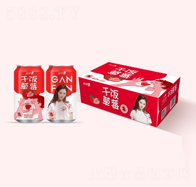 優(yōu)洋干飯草莓果粒果汁飲料310毫升箱裝