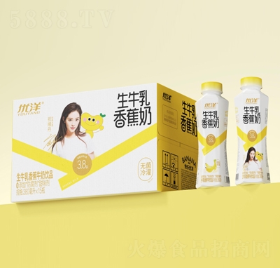 優(yōu)洋生牛乳香蕉牛奶飲品380mlX15瓶