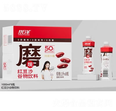 優(yōu)洋紅豆沙谷物飲料1.25LX6瓶