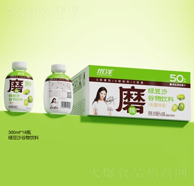 優(yōu)洋綠豆沙谷物飲料300mlX18瓶