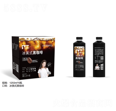 出咖記冰美式黑咖啡飲品1.25LX6瓶