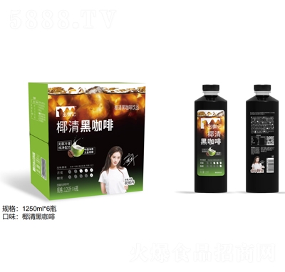 出咖記椰清黑咖啡飲品1.25LX6瓶