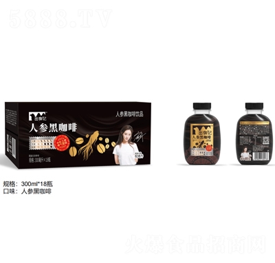 出咖記人參黑拿鐵咖啡飲品300mlX18瓶