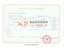 生產(chǎn)許可品種明細表