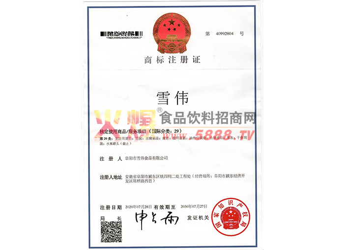 商標證29類