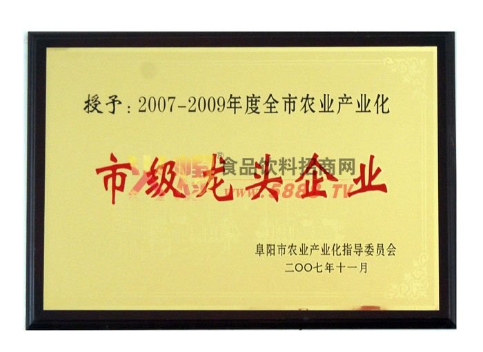 09年度市級(jí)龍頭企業(yè)