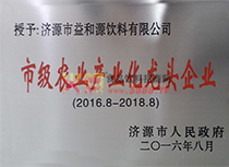 市級農(nóng)業(yè)產(chǎn)業(yè)化龍頭企業(yè)