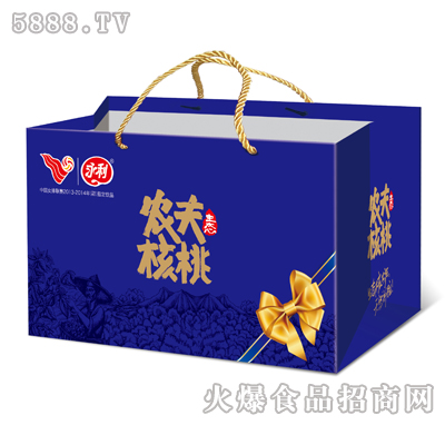 農(nóng)夫核桃藍色橫版手提袋