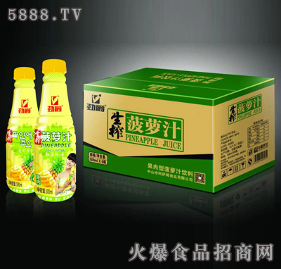勁爵生榨菠蘿汁500mlX6瓶