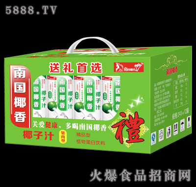 南國椰香椰子汁（果肉型）12罐裝開窗禮盒
