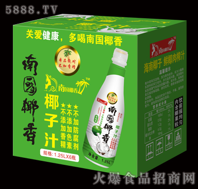 1.25Lx6瓶南國椰香椰子汁