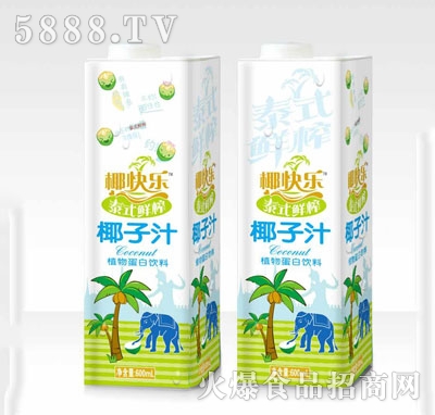 椰快樂(lè)泰式鮮榨椰子汁植物蛋白飲料600ml