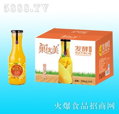 果優(yōu)美益生菌發(fā)酵芒果汁330mlx12瓶