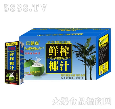 巴麗島鮮榨椰汁1Lx12