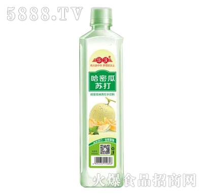 華沃哈密瓜味蘇打水飲料420ml