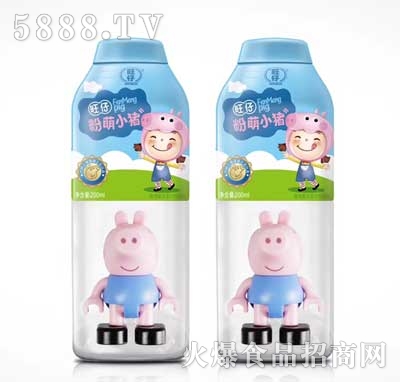旺仔粉萌小豬植物復(fù)合蛋白飲料200ml藍(lán)瓶